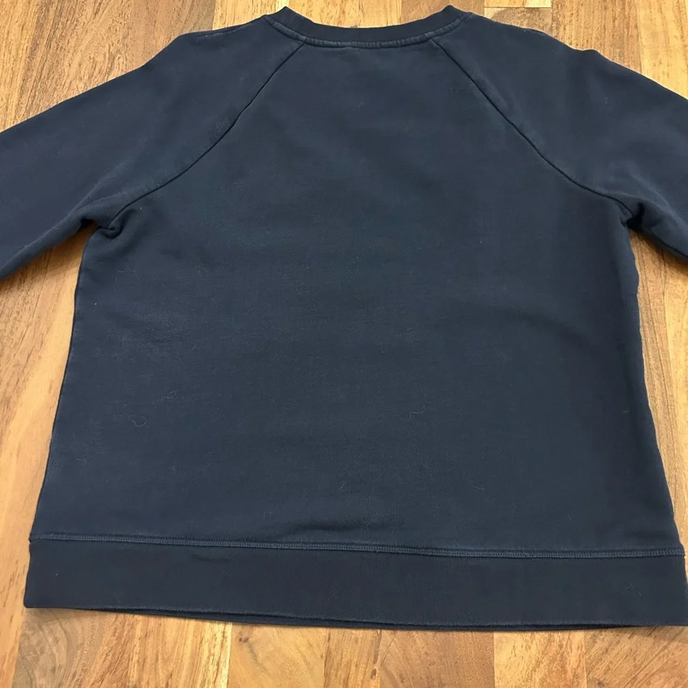 Boden Navy Crewneck Sweatshirt with Orange Appliqué - Picture 4 of 7